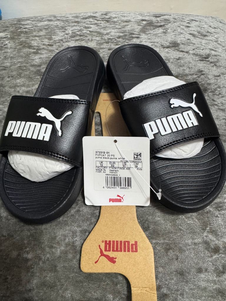 Puma Sportswear Popcat Slides Children Boy Girl Slipper Beach Sandal Size 13 CHI