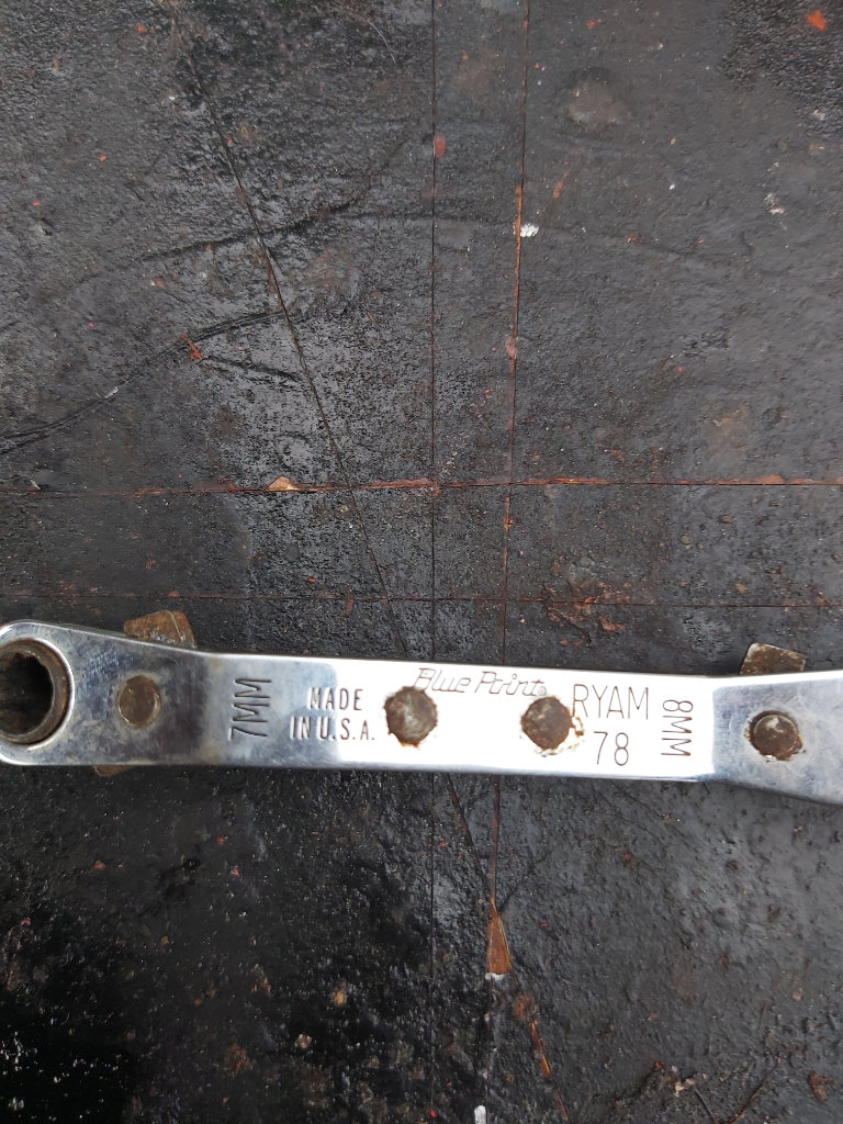 Blue Point RYAM78 by Snap-on Metric Offset Ratching Spanner 7mm x 8mm USA