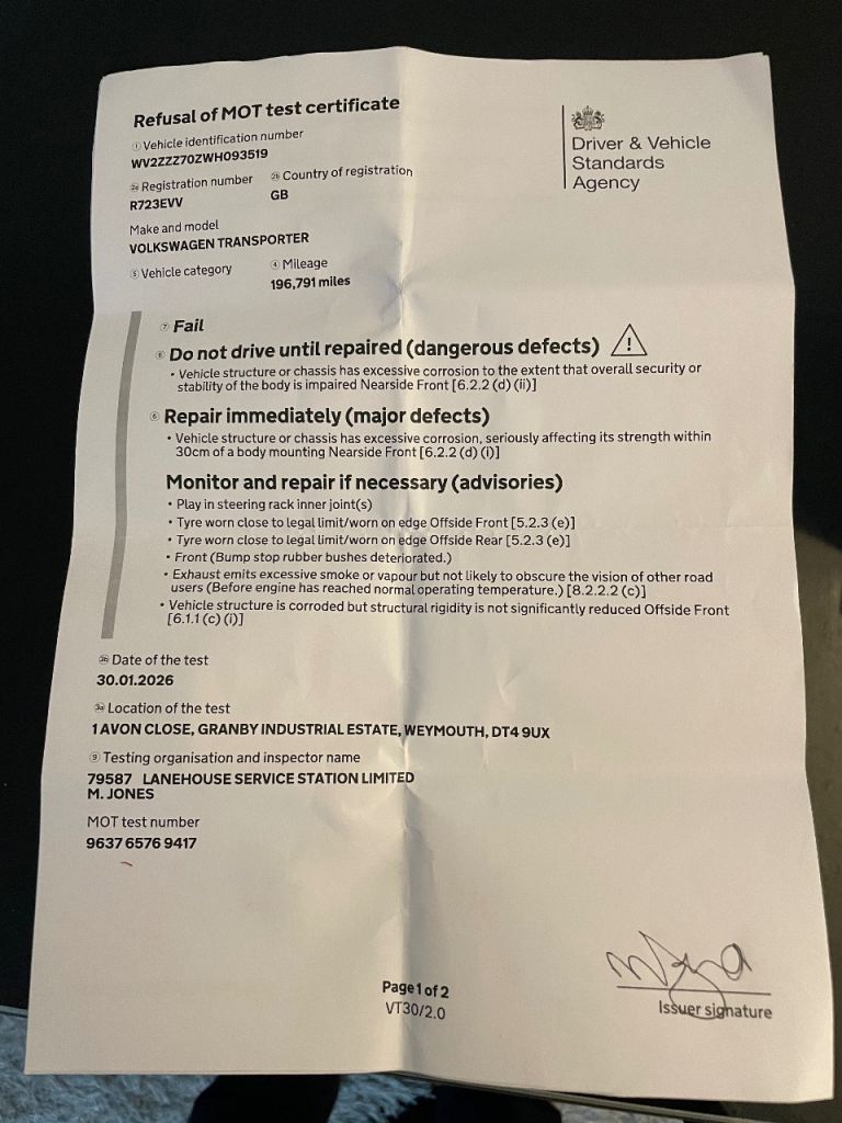 Volkswagen, 800 SPECIAL TD SWB, Other, 1998, 1896 (cc)