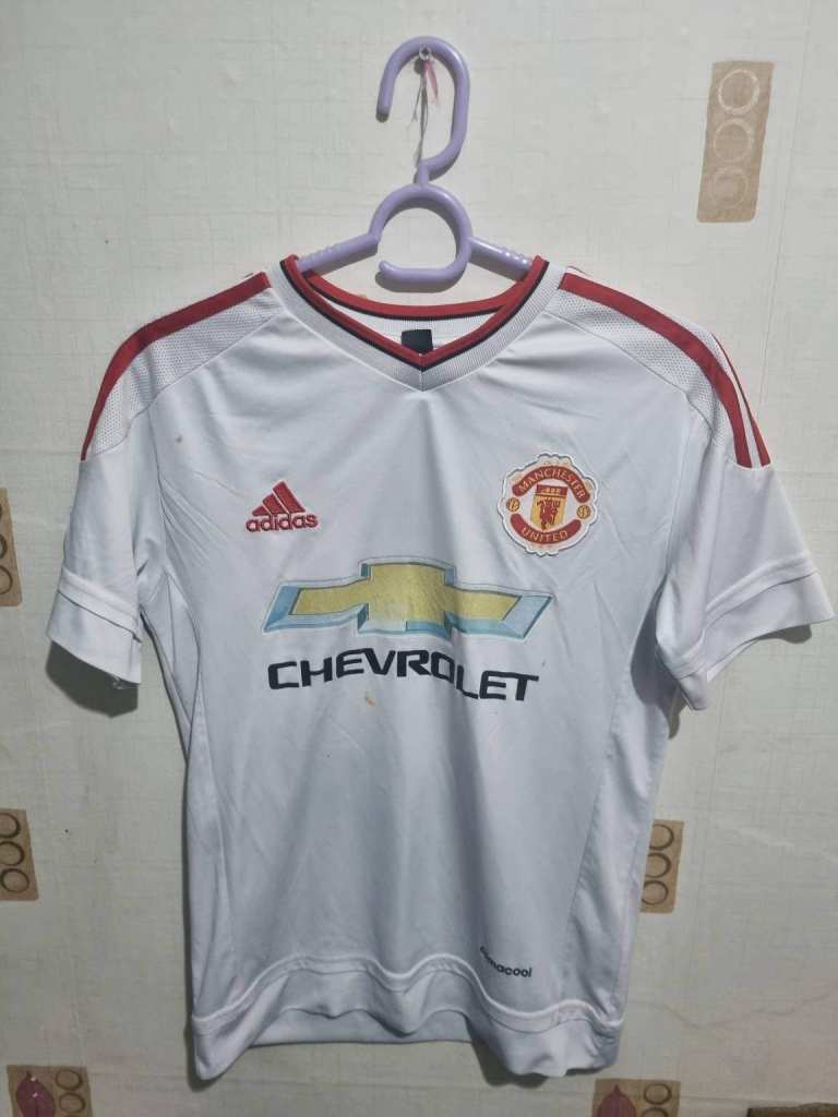 Adidas Manchester United Away Football Shirt 2015/16 White Size S