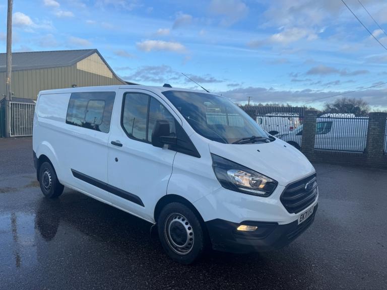 2021 Ford Transit Custom 2.0 EcoBlue 130ps Low Roof D/Cab Leader Van LWB CREW VAN AIR CON FSH  PA...