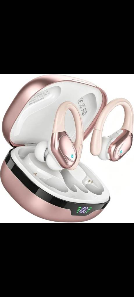 New Wireless Earbuds with Charging Case - Pink, Bluetooth 5.3