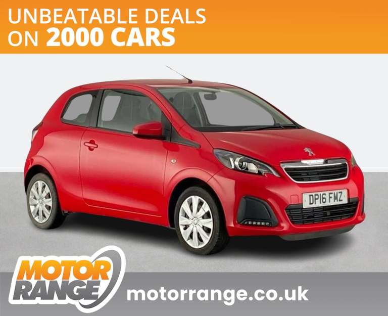 2016 Peugeot 108 1.0 Active 3dr Hatchback PETROL Manual