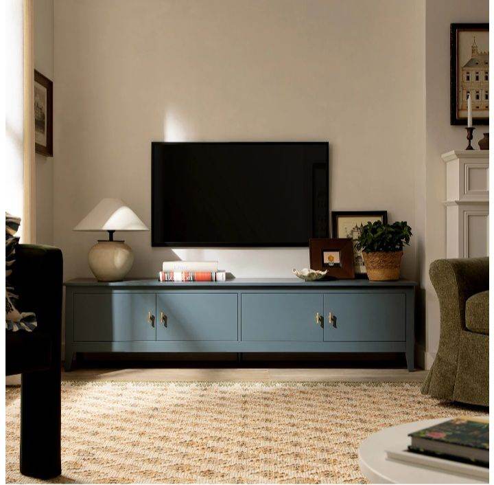 Stylish blue TV Unit/Media Console with Storage. FREE DELIVERY AVAILABLE 