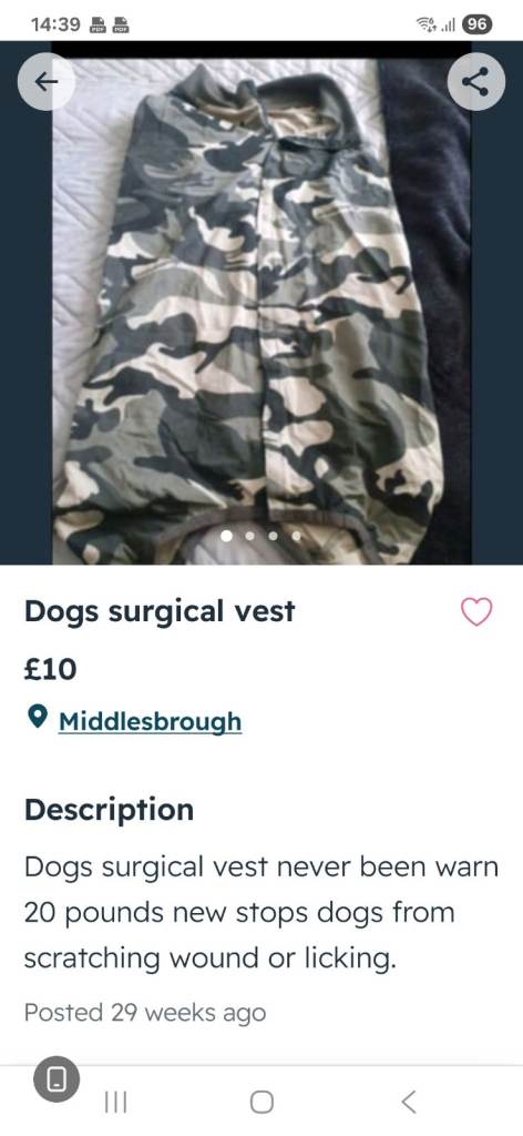 DOGS SURGICAL VEST 