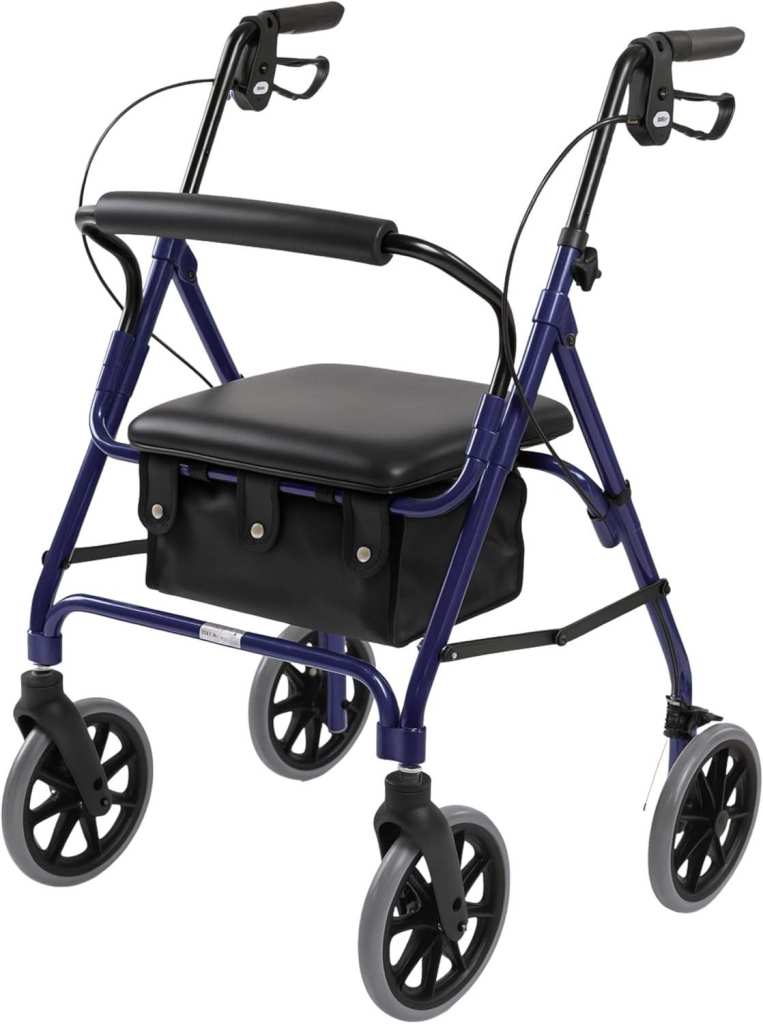 DAYS Lightweight Folding Rollator Walker - (Blue Small)