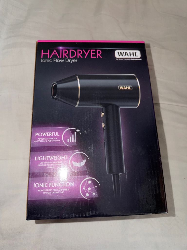 Wahl Ionic Flow Hairdryer Professional Drying, Frizz-Free, Lightweight