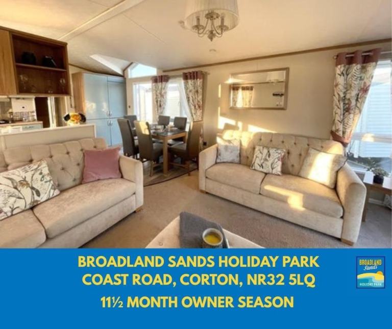 STATIC CARAVAN FOR SALE AT BROADLAND SANDS HOLIDAY PARK 