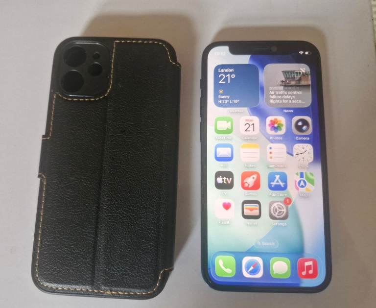 Apple iPhone mini 12 Blue with Black Case – Good Condition