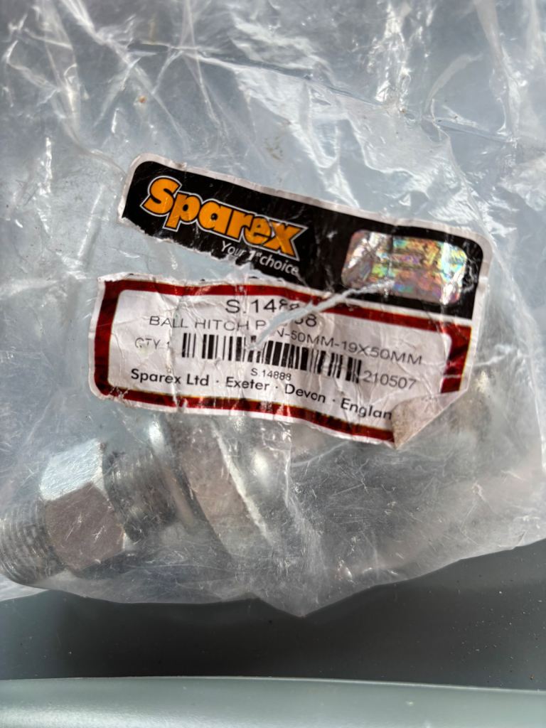 50mm Ball Hitch Pin, (Short (ATV). Agricultural / trailer parts equipment 
