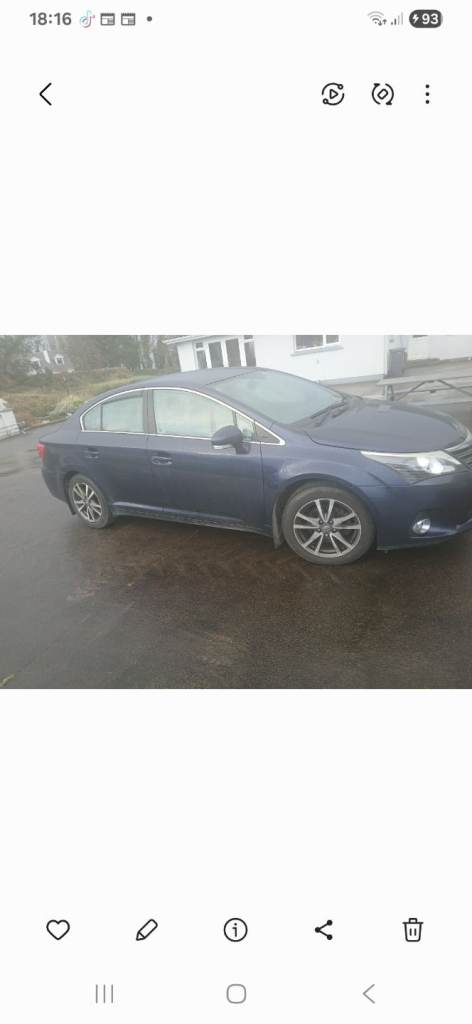 Toyota, AVENSIS, Saloon, 2012, Manual, 1998 (cc), 4 doors