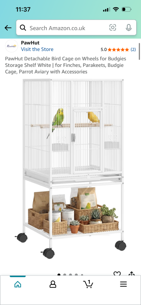 White bird cage 