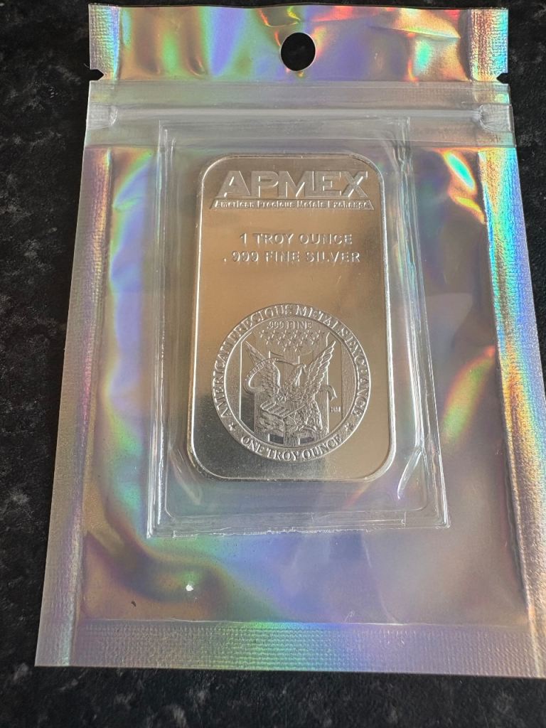Various Silver Bullion Bars and Coins