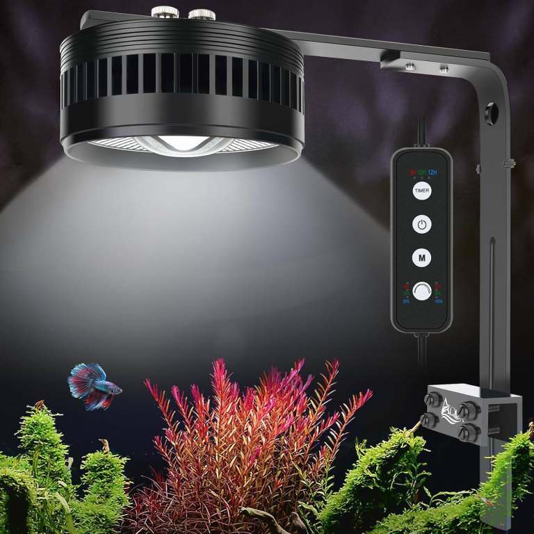 AQQA COB LED Aquarium Light with Controller, 80W Fish Tank Light with 3 Modes (RRP £80)