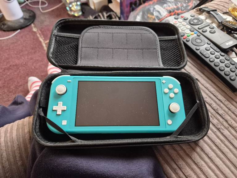 Nintendo Switch Lite Console with Case – Turquoise, Good Condition
