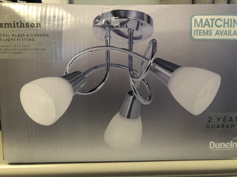 image for Opal Chrome 3 Light Fitting