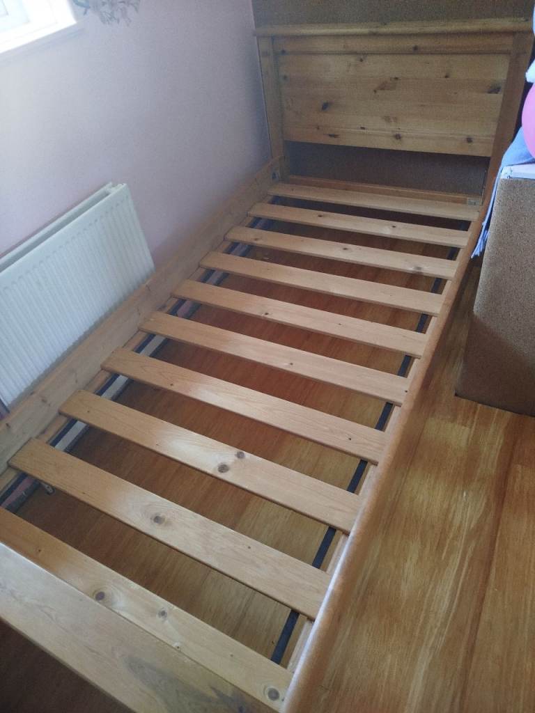 Single bed frame, solid pine wood