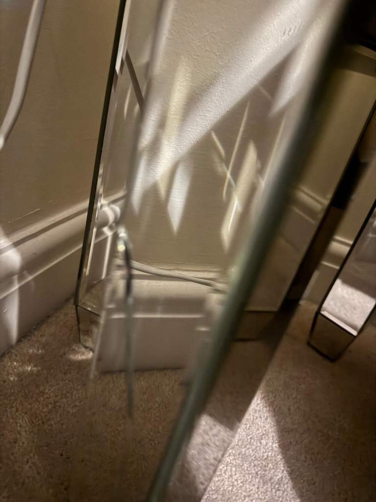 Glass Round Bedside Table | in Abingdon, Oxfordshire | Gumtree