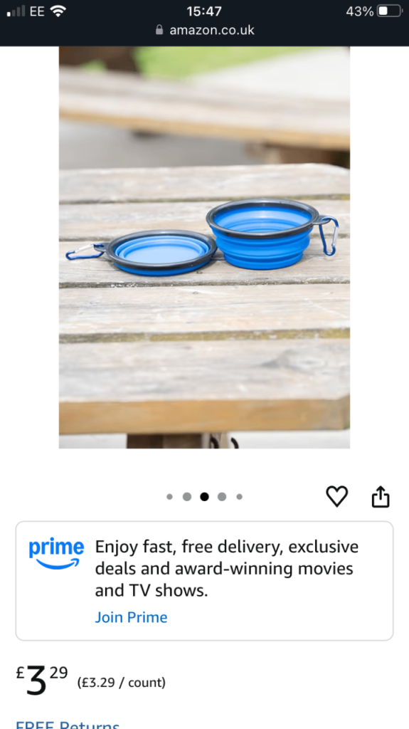Pet Bowl for on the go 
