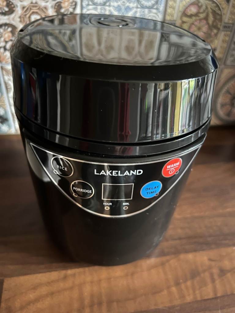 Lakeland Black Rice Cooker with Instruction Booklet – As Good As New