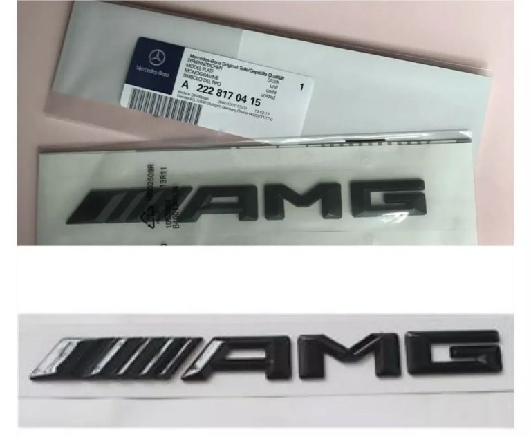 Mercedes AMG Matte Black Rear Badge Trunk Emblem C63 E63 A45 AMG