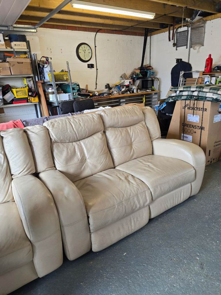 2 x 2 seater leather sofas