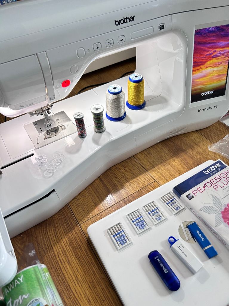 Brother Innov-is V3 Embroidery Machine Bundle – Serviced, Low Use + Laptop & PE Design Plus 2