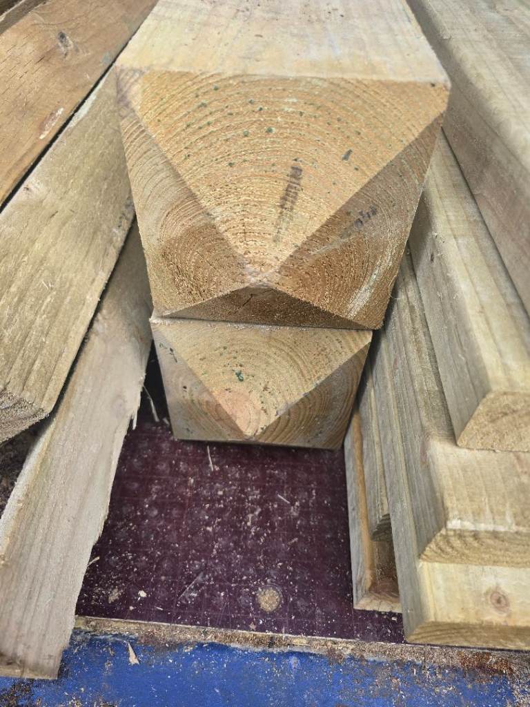6x6 uc4 pressure treated gate posts with pointed top BRAND NEW