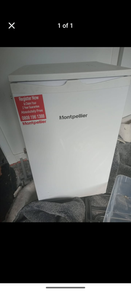 White Undercounter Freezer - As Good As New, Excellent Condition