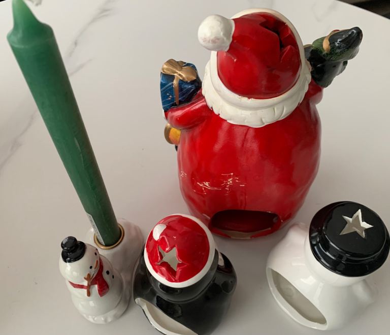 Santa plus ceramic Christmas figures 