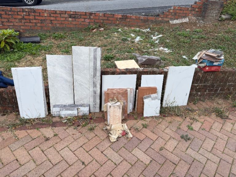 Free - Mixed Lot of Ceramic and Stone Tiles – Good Condition