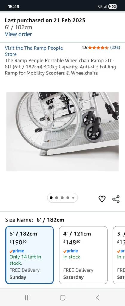 Portable wheelchair ramp