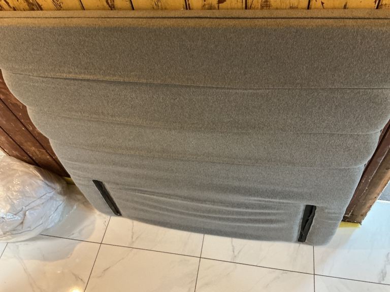 Grey double headboard
