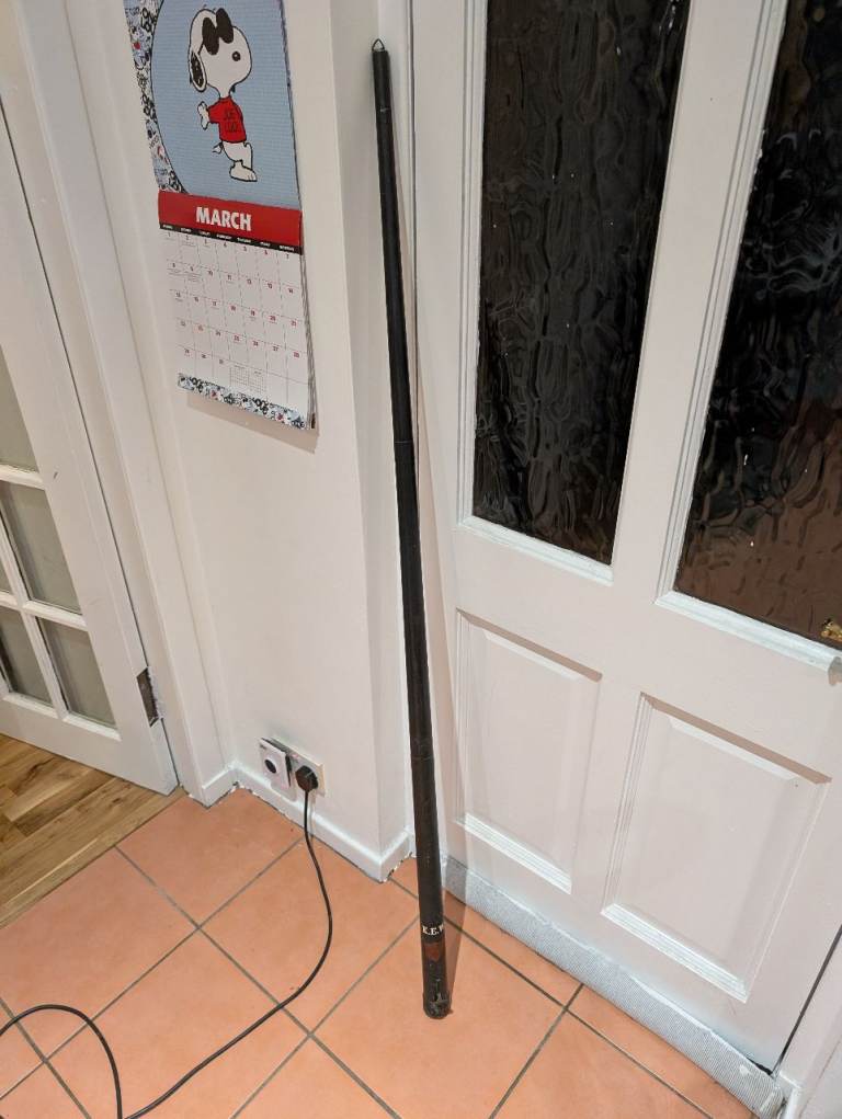 Vintage Burroughes and Watts Metal One Piece Snooker Cue Pool Cue Case 154cm Length