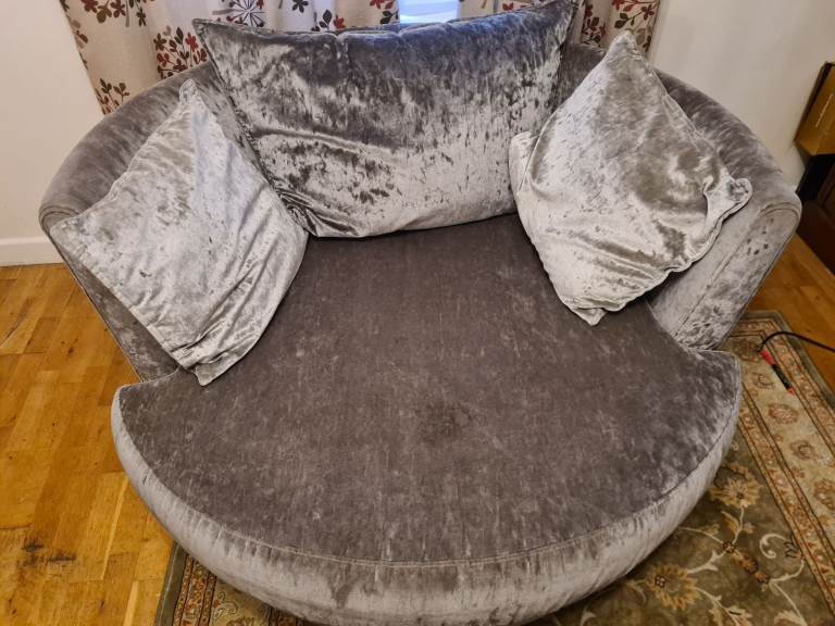 image for DFS Cuddle love swivel chair velvet