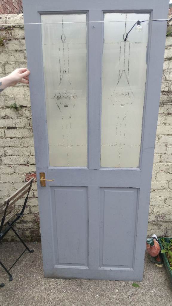 Two reproduction late victorian style inter al doors 