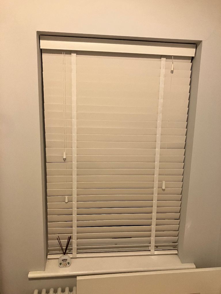 Venetian wooden blinds