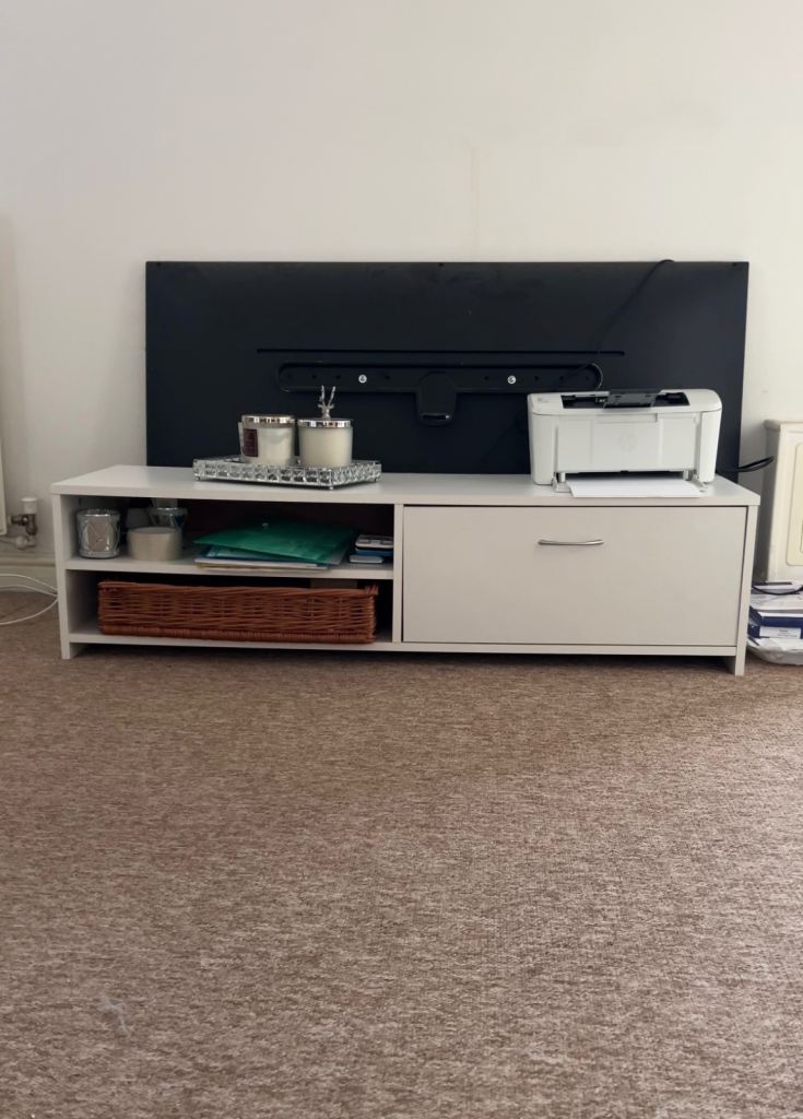 image for Argos Home Squares 1 Drawer TV Unit - White RRP: £65