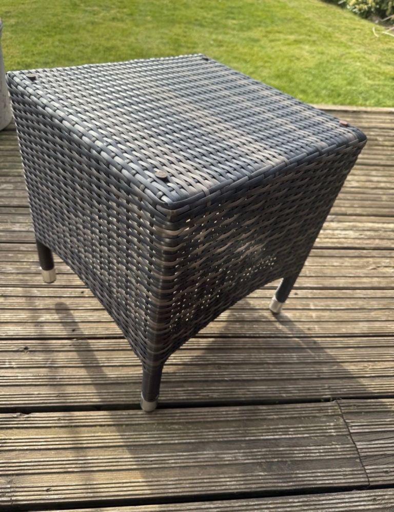 Rattan side table 