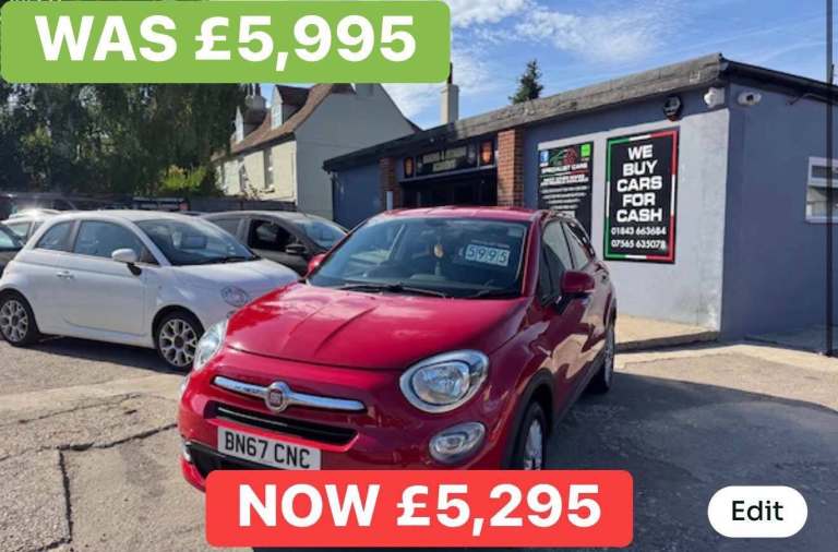 2017 Fiat 500X 1.6 E-torQ Pop Star 5dr HATCHBACK Petrol Manual