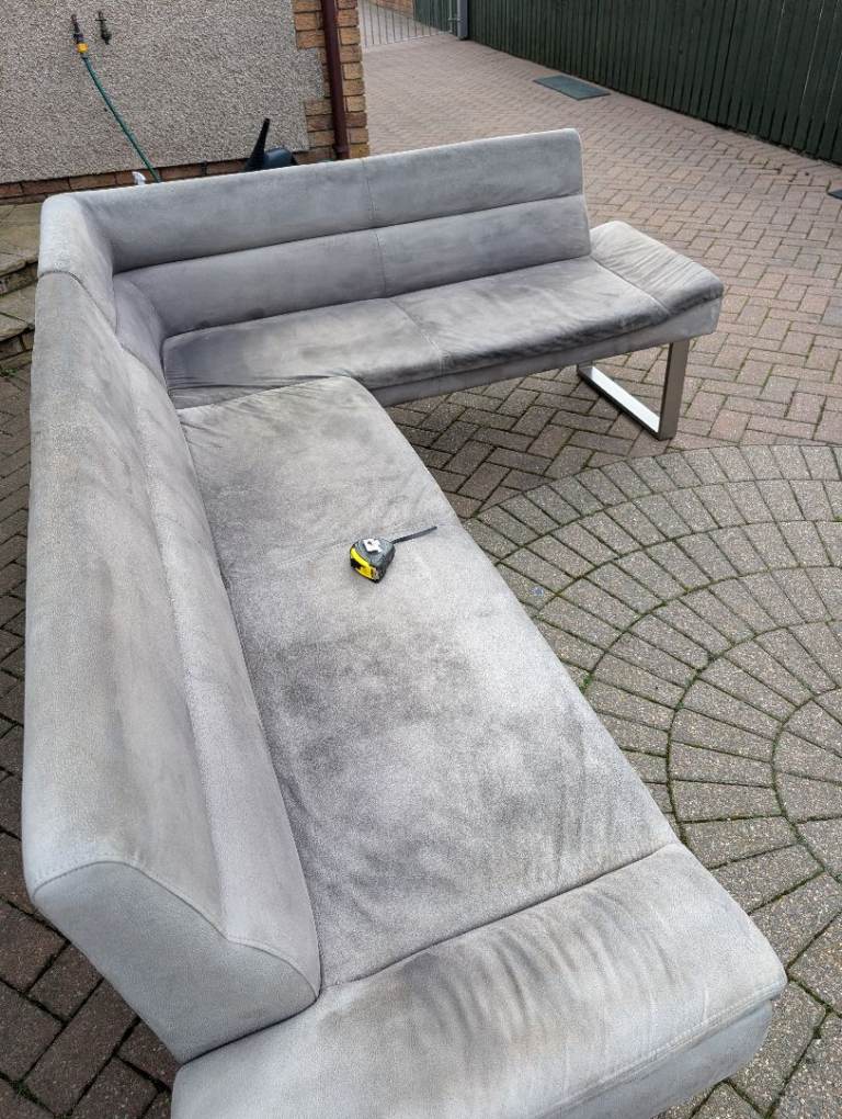 Grey Corner Sofa Bench with 2 Dining Chairs, £150.00 for Sale in ...