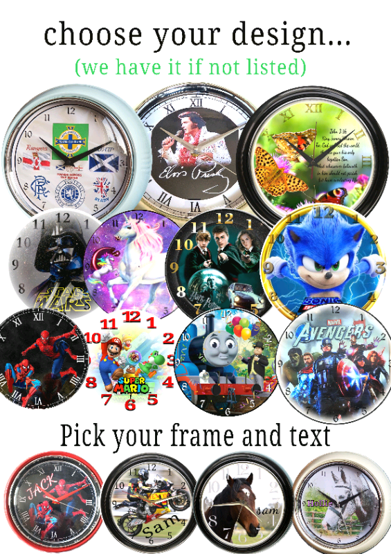 Wall clock, personalised 