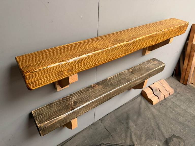 Reclaimed Rustic Fire Mantle Beam with Various Style