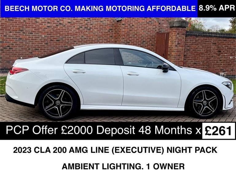 2023 Mercedes-Benz CLA 1.3 CLA200 AMG Line (Executive) Coupe 7G-DCT Euro 6 (s/s) 4dr COUPE Petrol...