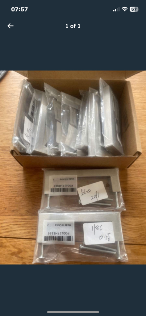Kitchen Cabinet Drawer Handles (10 Pack) – New, Silver