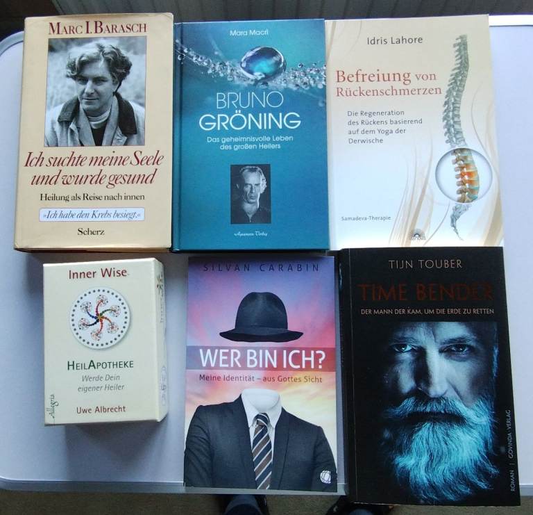 Job lot: 6 books in German. Healing/Spirituality/Self-Help/New Age. Free UK P&P