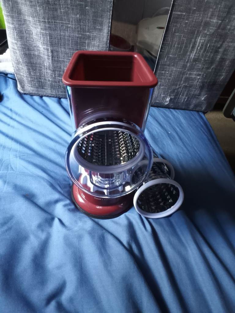 Manual Rotary Food Grater Slicer with Attachments