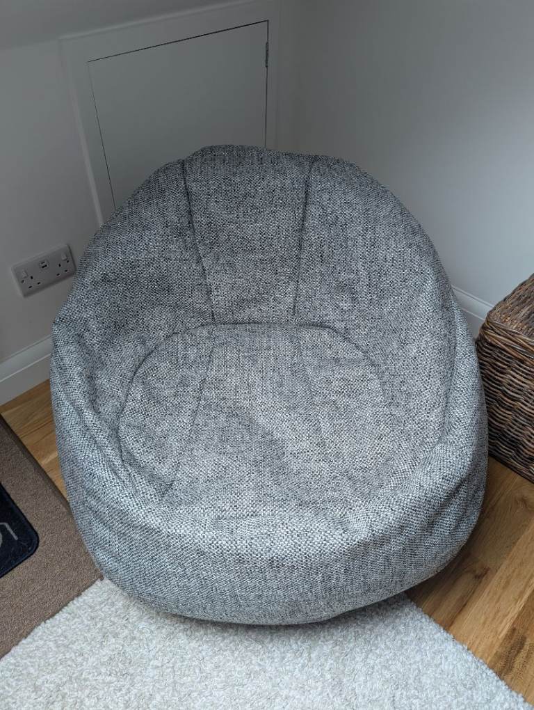 Next Grey Fabric Bean Bag – Like New Condition