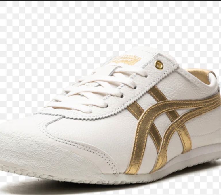 Onitsuka Tiger White & Gold Trainers .