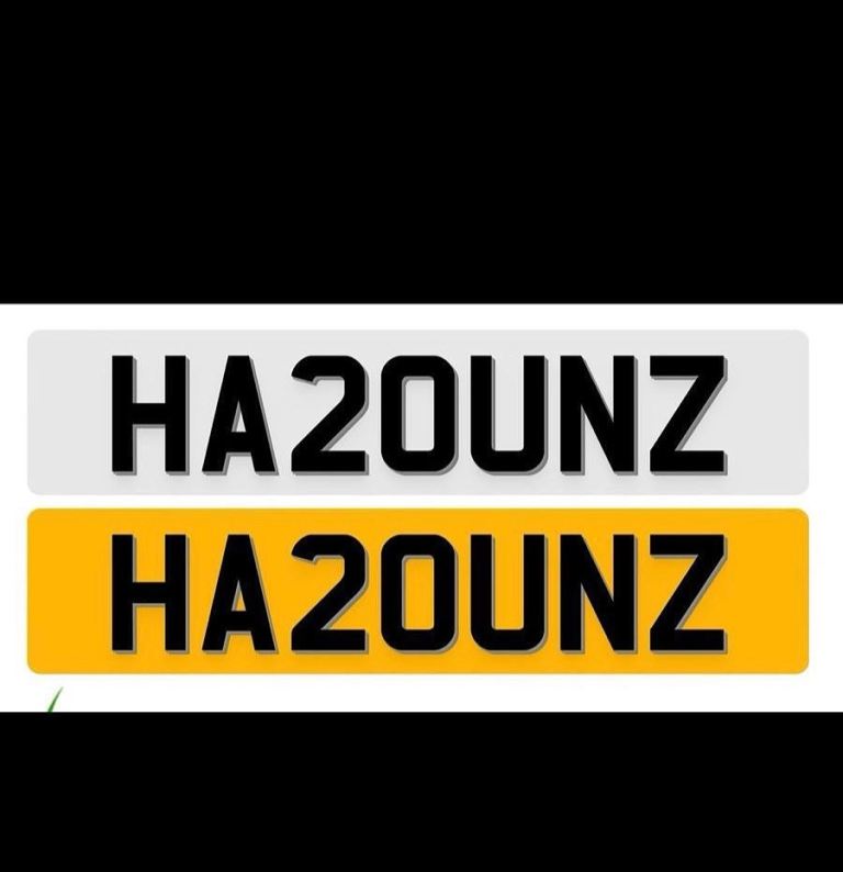 Private number plate 